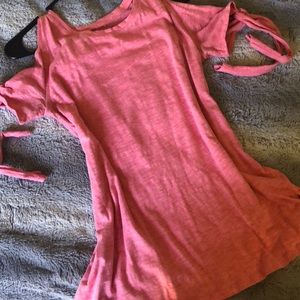 Pink Top W/ Shoulder Ties